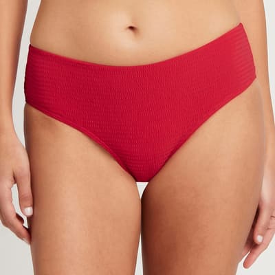 Red Messina Mid Bikini Briefs 