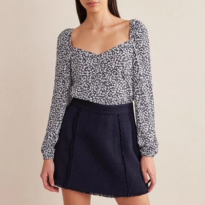 Blue Sweetheart Printed Top