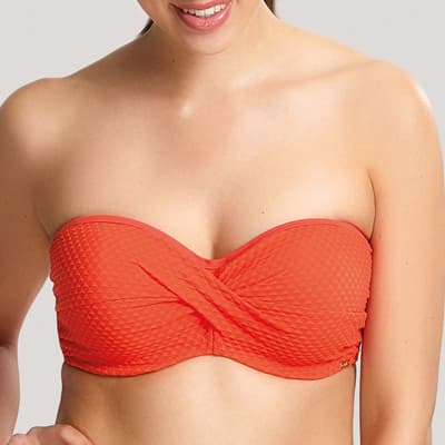 Orange  Echo Padded Bandeau Bikini Top