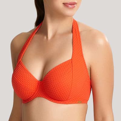 Orange Echo Halter Bikini Top