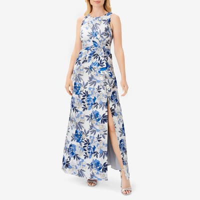 Blue Halter Neck Gown