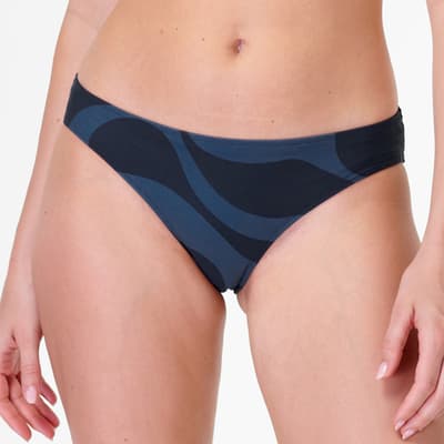 Blue Water Marble Print Peninsula Xtra Life Bikini Brief