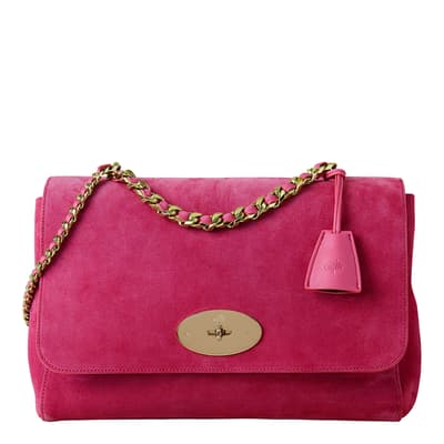 Mulberry Pink Suede Oversized Lily Bag