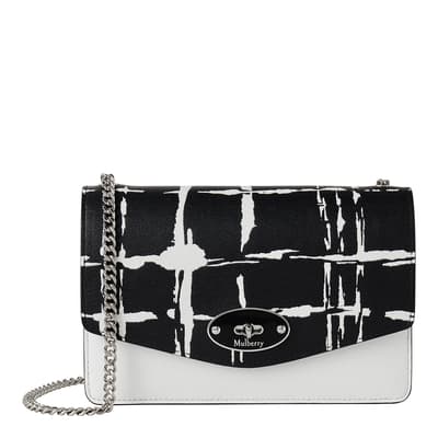 Black-White Small Printed Check Darley Bag