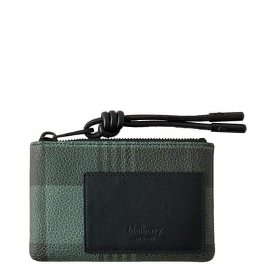Mulberry Green Eco ScotchGrain Leather Zipped Coin Wallet