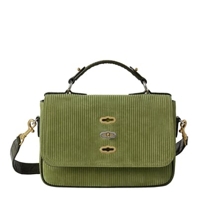 Summer Khaki Bryn Suede Corduroy Satchel