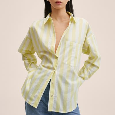 Yellow Striped Cotton Shirt