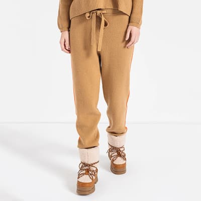 Camel Scilla Wool Blend Knited Joggers