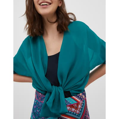 Blue Elvira Drop Shoulder Blouse