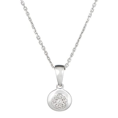 Silver "Love Actually" Diamond Pendant Necklace