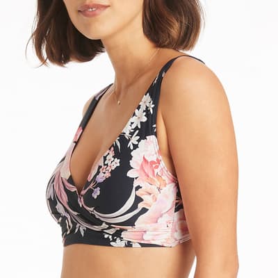 Black Martini Cross Front Multifit Bra Top