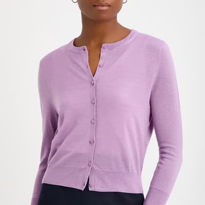 Lilac Bonnie Wool Cardigan