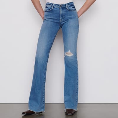 Mid Blue Le High Flare Stretch Jeans