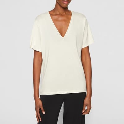 White Amika V-Neck Top