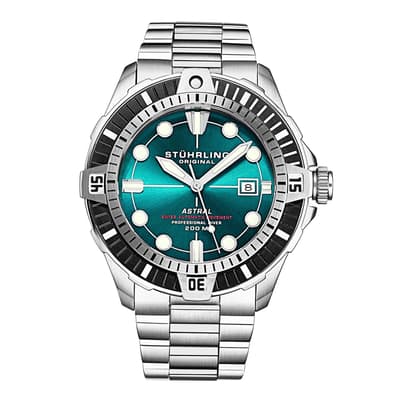 Men's Silver/Blue Automatic Dive Watch 45mm