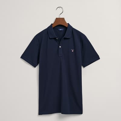 Teen Boys Navy Pique Cotton Polo Shirt