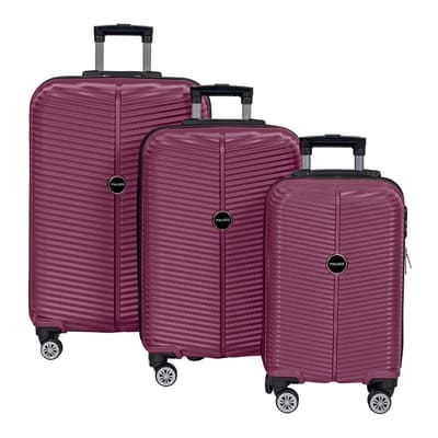 Damson Set Of 3 Suitcases