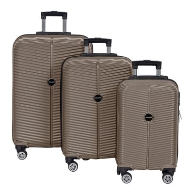 Gold Set Of 3 Suitcases