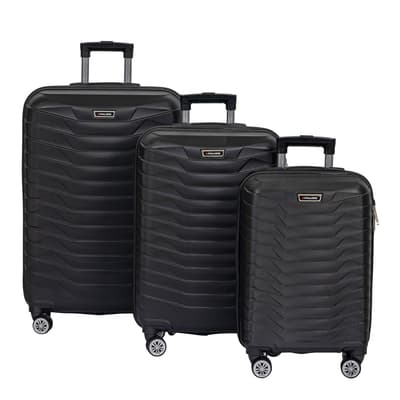 Black Set Of 3 Suitcases