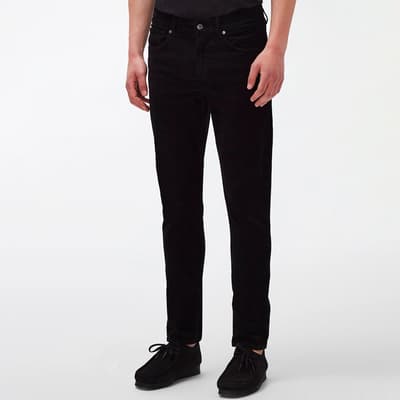 Black Slimmy Tapered Corduroy Jeans