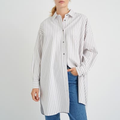 Grey Stripe Akira Cotton Shirt