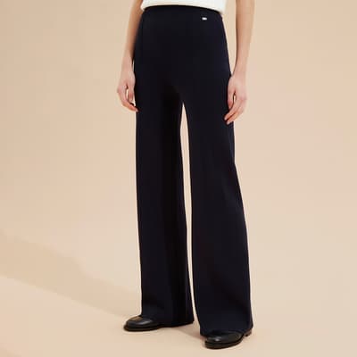 Navy Straight Leg Trousers 