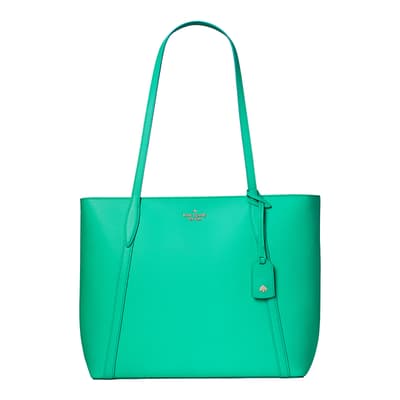 Snow Pea Cara Refined Grain Leather Large Tote