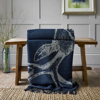 Stag Throw 140x185cm, Navy