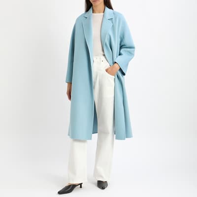 Seafoam Cashmere Blend Wrap Coat