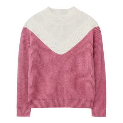 Pink/White Block Jumper