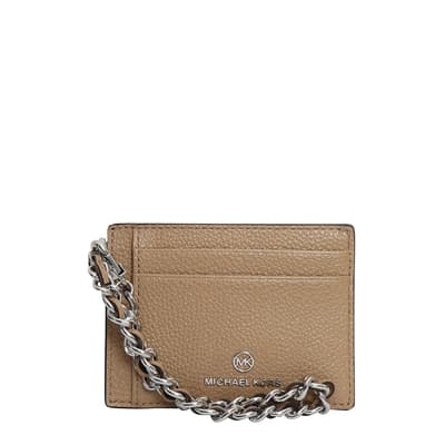 Camel Jet Set Charm Small ID Chain Card Holder