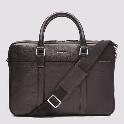 Dark Brown Leather Briefcase