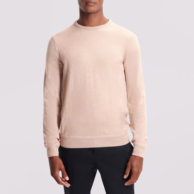 Sand Crew Neck Merino Wool Jumper