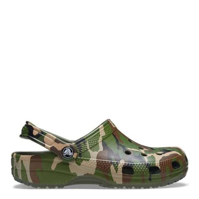 Unisex Adults Army Green Camouflage Classic Clog