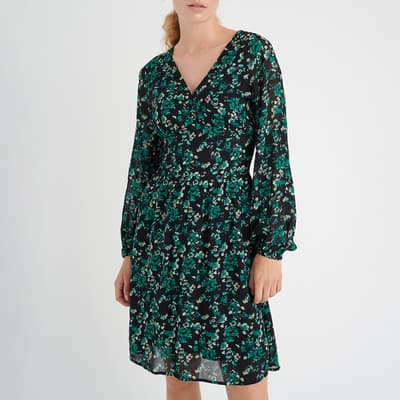 Green Floral Kristie Midi Dress