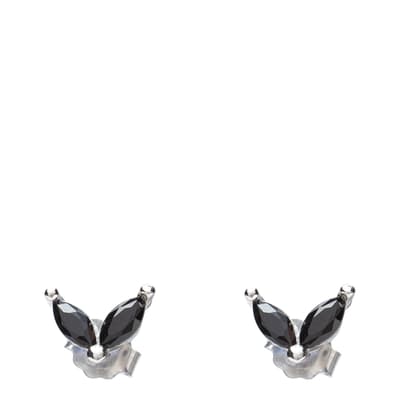 Black & Silver Butterfly Earrings