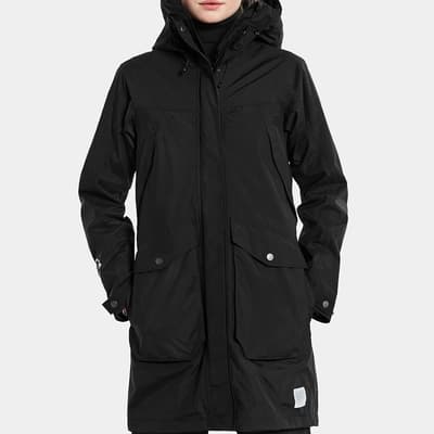 Black Waterproof Thelma Logo Parka