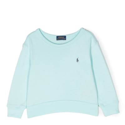 Toddler Boy's Mint Cotton Scoop Neck Sweatshirt