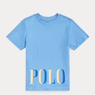 Toddler Boy's Light Blue Polo Logo Cotton T-Shirt