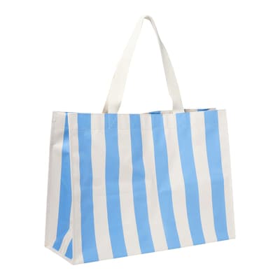 Carryall Beach Bag Le Weekend Mid Blue Cream