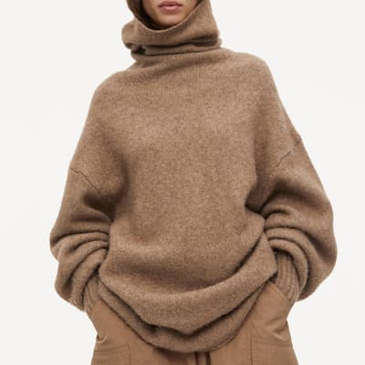 Camel Camone Wool Blend Turtle Neck Jumper