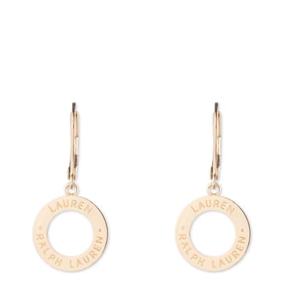 Gold Ring Drop Earrings