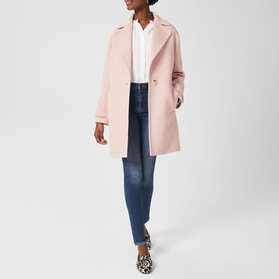 Pink Carmina Wool Blend Coat