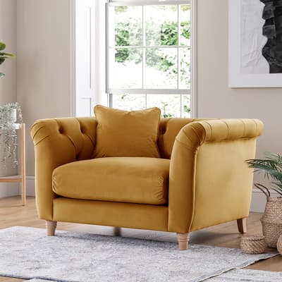 SAVE  £920 - The Soho Arm Chair, Velvet Ochre