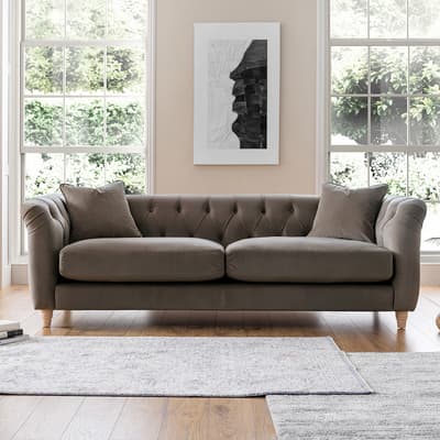 SAVE  £1340 - The Soho Large Sofa, Velvet Mushroom