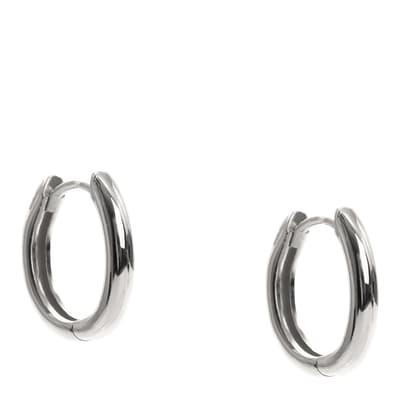 Silver Medium Hoop Earrings