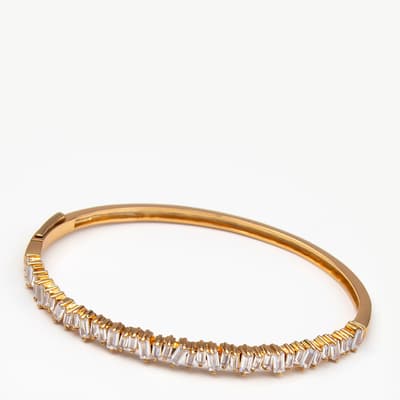 Gold Crystal Stone Bangle