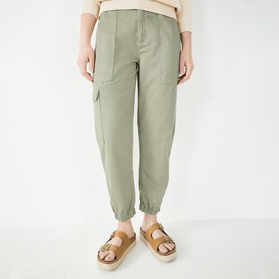 Green Fenn Cuffed Cargo Chinos