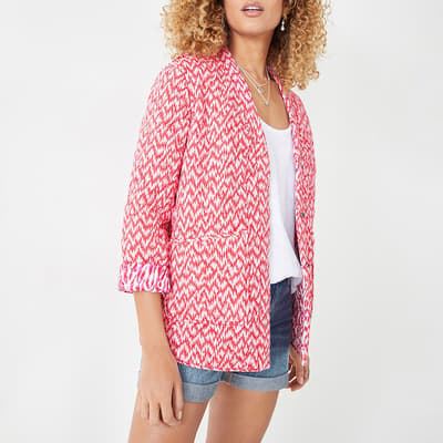 Red/White Neri Reversible Quilted Jacket