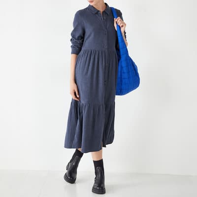 Navy Charlie Cotton Midi Dress